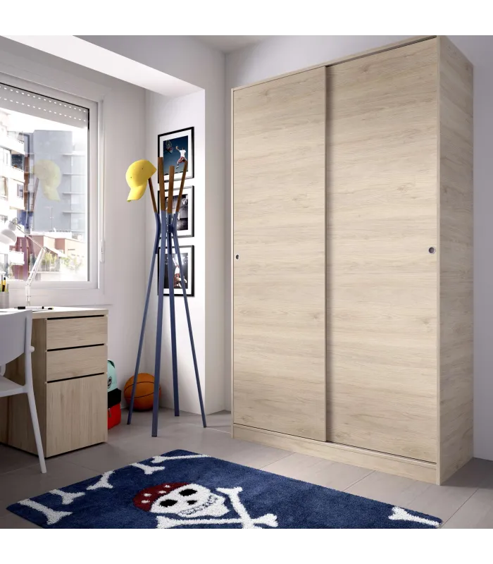 Armario corredero Lupión en roble natural, elegante y funcional