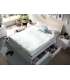Rus canape lit en blanc brillant pour matelas 150x190 avec 4