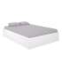 Rus canape lit en blanc brillant pour matelas 150x190 avec 4