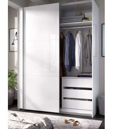 Drawer for wardrobe 150 cm wide white.