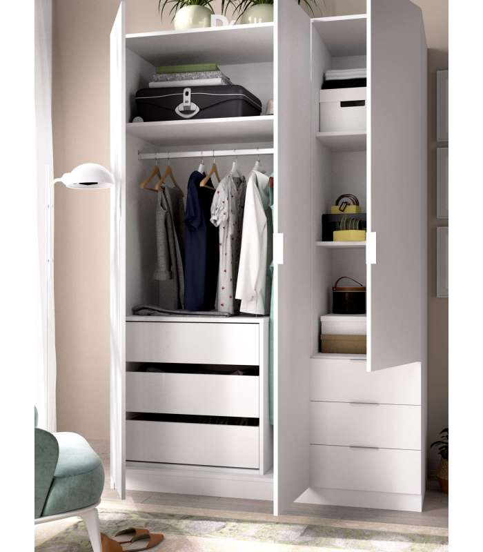 Drawer for wardrobe 150 cm wide white.