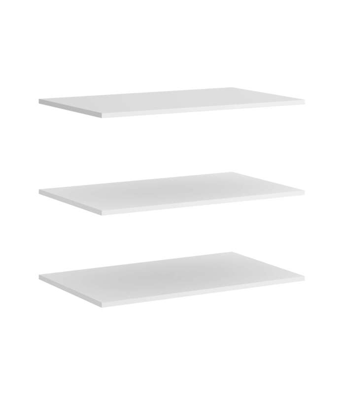 Lot de 3 étagères blanches. 1,6 cm(hauteur)72,4 cm(largeur)51