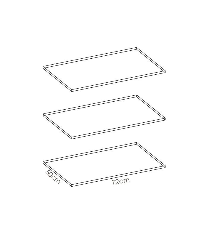 Pack de 3 estantes blancos para armarios de 150 cm