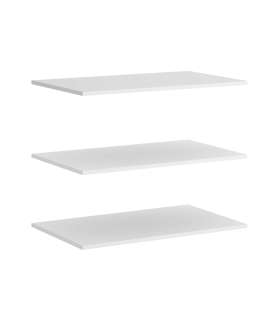 Lot de 3 étagères en blanc. 1,6 cm(hauteur)87,4 cm(largeur)51
