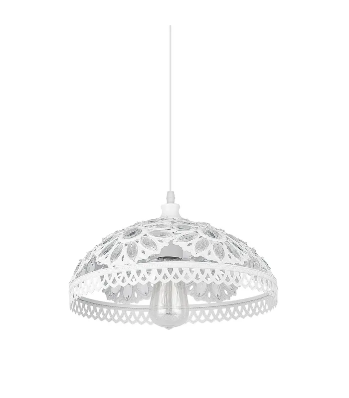 Lámpara colgante Cala en metal blanco