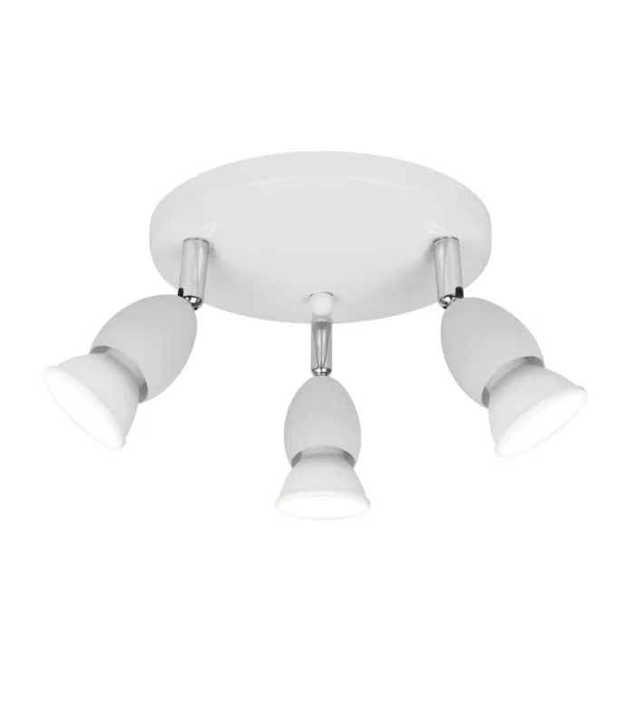 Plafón de 3 luces modelo BALA en blanco