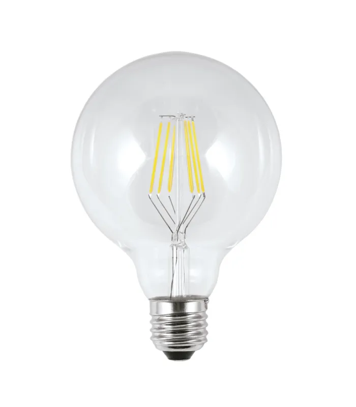 Bombilla LED Globo 6W E-27 4000K Transparente