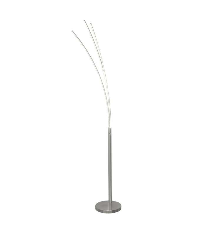 Elaz led living room floor lamp in satin nickel 193