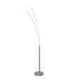 Elaz led living room floor lamp in satin nickel 193 cm(height)60 cm(width)28 cm(length)