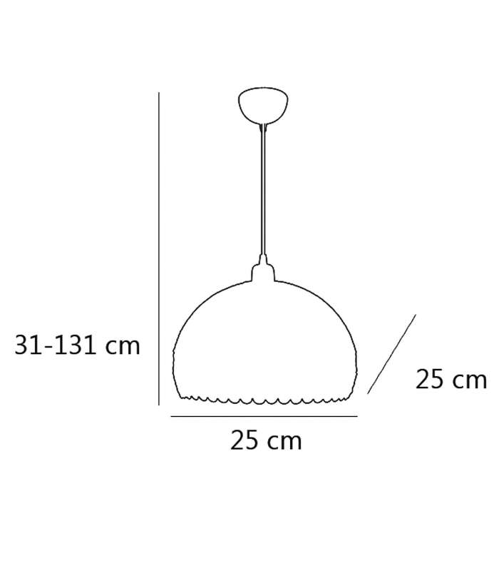 COLGANTE GEMA CROMO 1 X 60W E-27 - Imagen 1