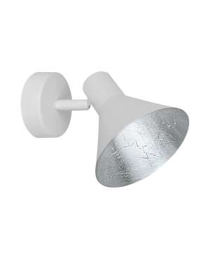 APLIQUE KOBI BLANCO-PLATA 1 X 40W E-14 - Imagen 1