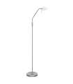 Jacobo lampadaire pour salon nickel satiné 170 cm(hauteur) 30 cm(largeur) 64 cm(profondeur).