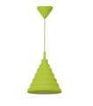 Pendant Pyramid silicone green finish 31 cm (height) 25 cm (width) 25 cm (depth)