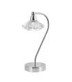 Lampe de table Marigold, finition chromée 12 cm(largeur) 32 cm(hauteur) 16 cm(profondeur)....
