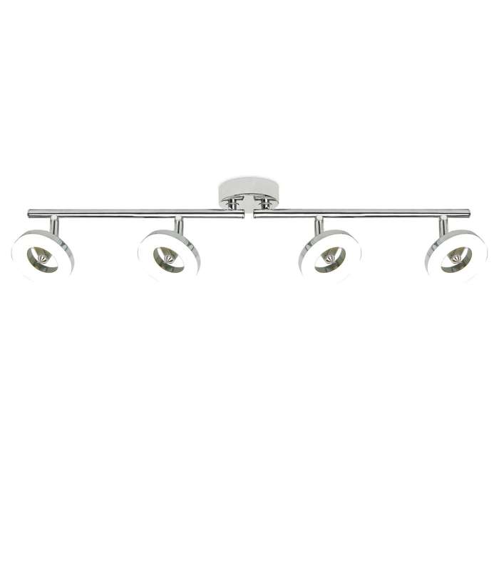 REGLETA 4L NATAL CROMO 4 X LED 5W 1600LM 3000K - Imagen 1