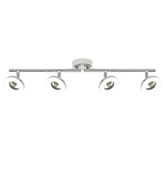 REGLETA 4L NATAL CROMO 4 X LED 5W 1600LM 3000K - Imagen 1