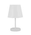 Lampe de table laquée blanche modèle Lirio 26 cm(hauteur)22 cm(largeur)22 cm(longueur)