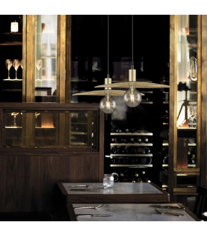 Colgante Cipres oro envejecido, 23x40x40 cm