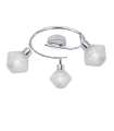 Ceiling lamp 3 lights round Ficus in chrome metal finish 20 cm(height)34 cm(width)34 cm(length)