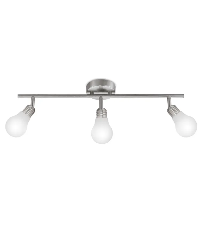 Plafón Melisa 3 luces niquel satinado 57 cm