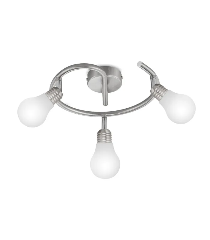 Plafón Melisa 3 luces, diseño moderno con tulipas