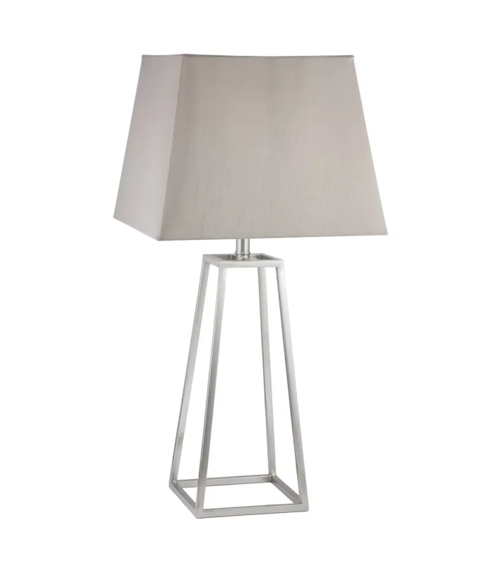 Lámpara de sobremesa Biccoca niquel satinado 61cm