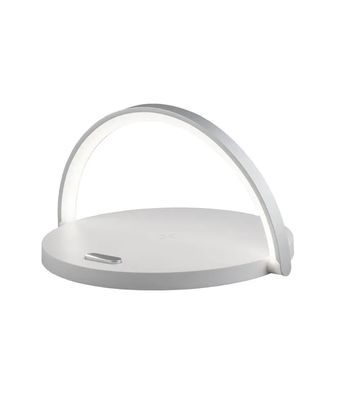 Lámpara Luxo blanca con cargador inalámbrico