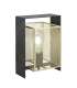 ILAJP Tampos de mesa PORTATIL NIMES NEGRO-ORO 1 X 60W E-27