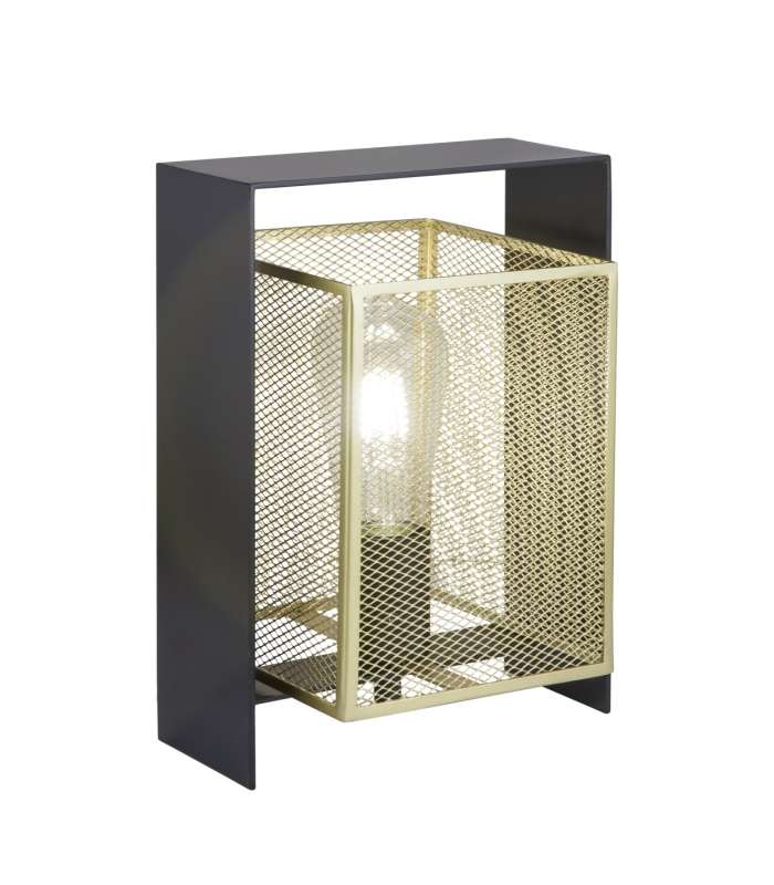 PORTATIL NIMES NEGRO-ORO 1 X 60W E-27 - Imagen 1