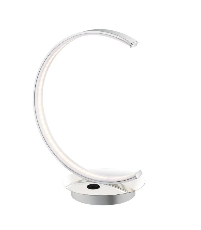 Sobremesa LED Uber cromo, 27x13x20 cm