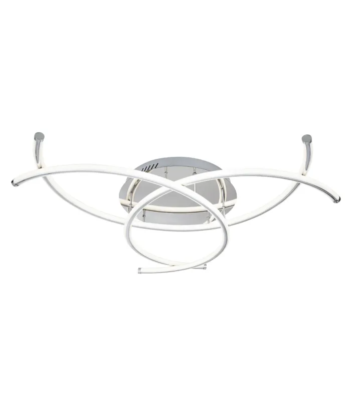 Plafón LED Barano cromo, 65W, 6175LM, 4000K