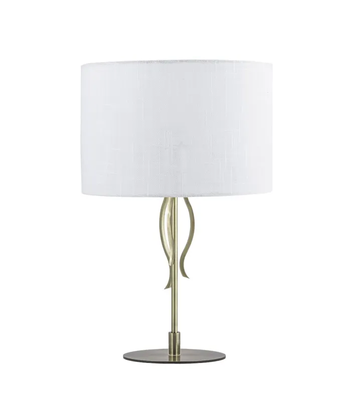 Sobremesa Dalia en cuero con pantalla blanca