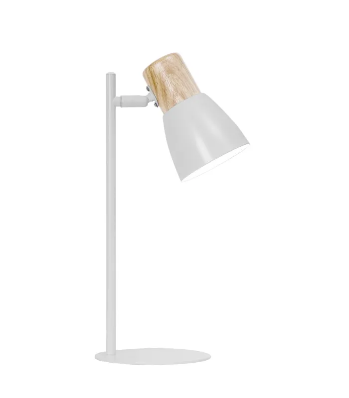 Flexo modelo Cabin blanco-madera 42cm de sobremesa