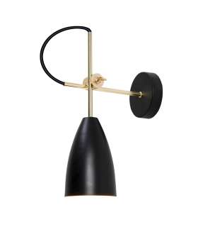 ILAJP Aplique de Pared APLIQUE MANUS NEGRO-BRASS 1 X 60W E-27