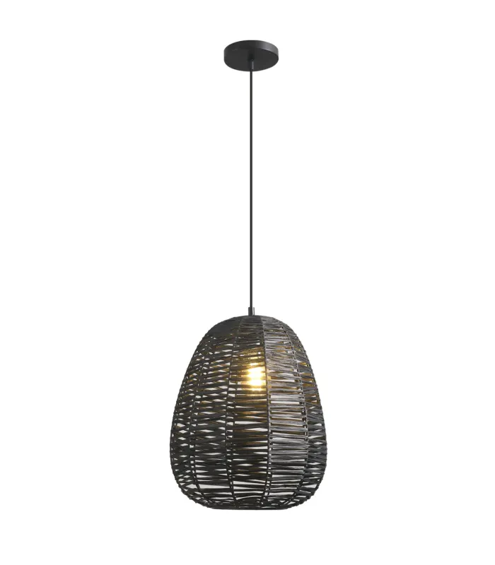 Colgante Opra rattan marrón 50x31 cm
