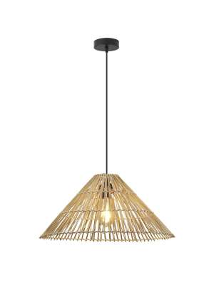 Pendente Vinson 1 luz com corda natural e metal