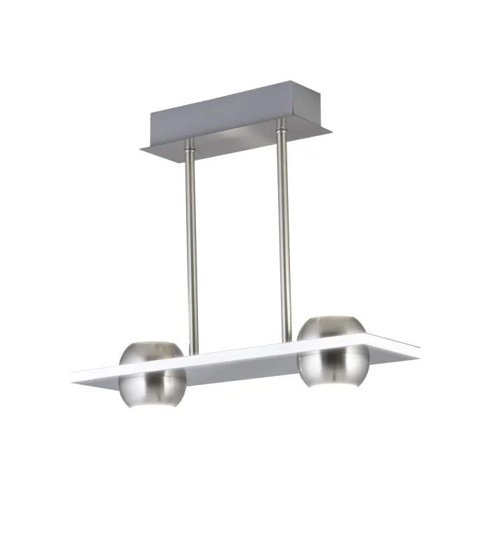 Lámpara lineal 2 luces FANTON niquel satinado 40cm