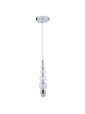 Luminária suspensa modelo Versalles cromada 30cm