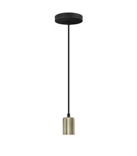 COLGANTE INES NEGRO-BRASS 1 X 60W E-27 - Imagen 1