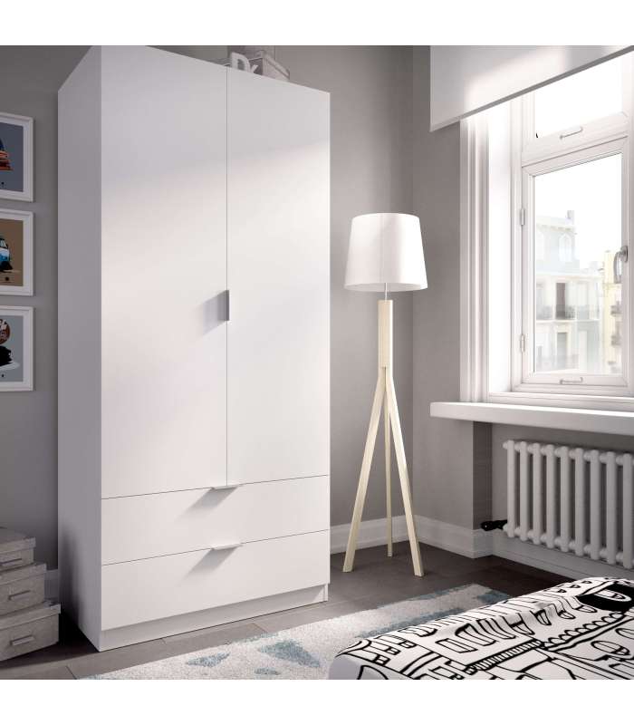 Wardrobe 2 doors 2 drawers 81 cm wide