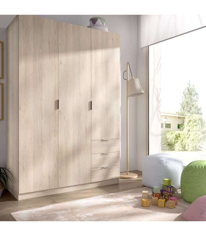 copy of Wardrobe 3 doors 3 folding drawers 121 cm wide