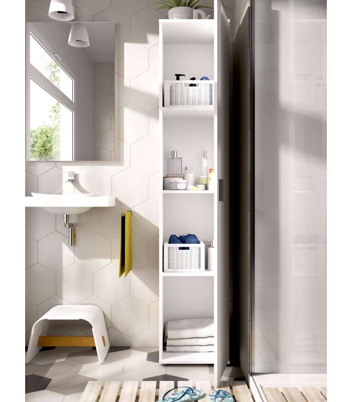 Multipurpose white cabinet 1 door.