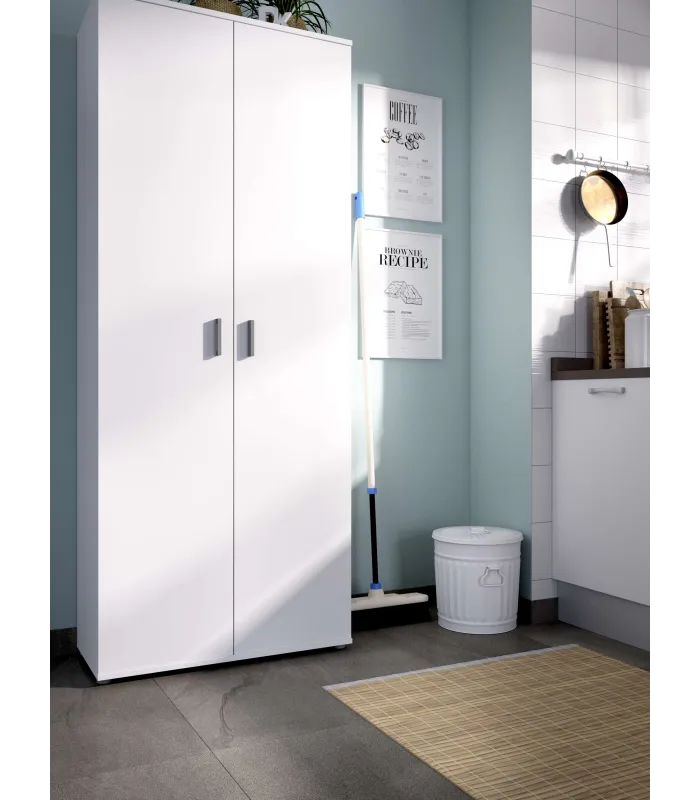 Armario multiusos Diego 2 puertas blanco 78x190x35 cm