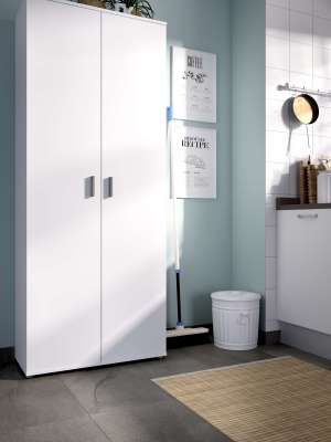 Armario multiusos Diego 2 puertas blanco 78x190x35 cm