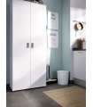 Multipurpose white cabinet 2 broom doors.
