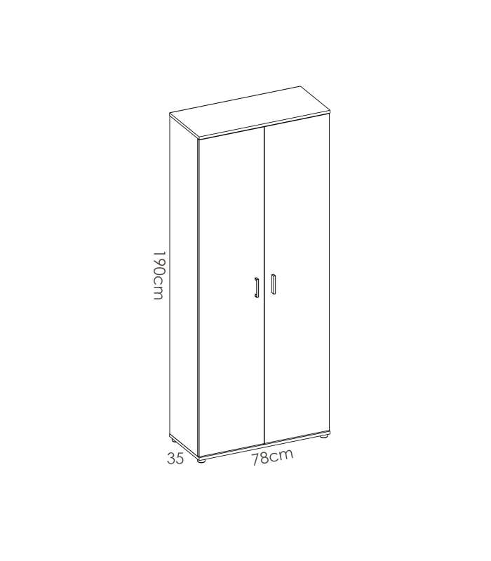 Armoire polyvalente en finition blanche 2 portes armoire à