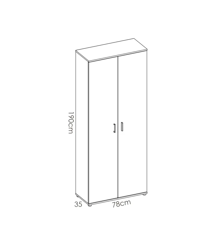 Armário multiusos em acabamento branco 2 portas armário de