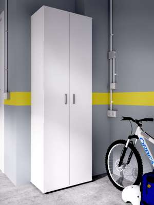 Armario multiusos Diego blanco, 2 puertas, 3 estantes