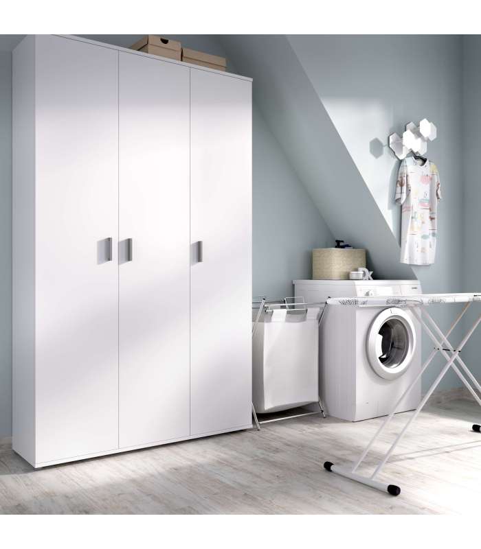 White multipurpose cabinet 3 doors.