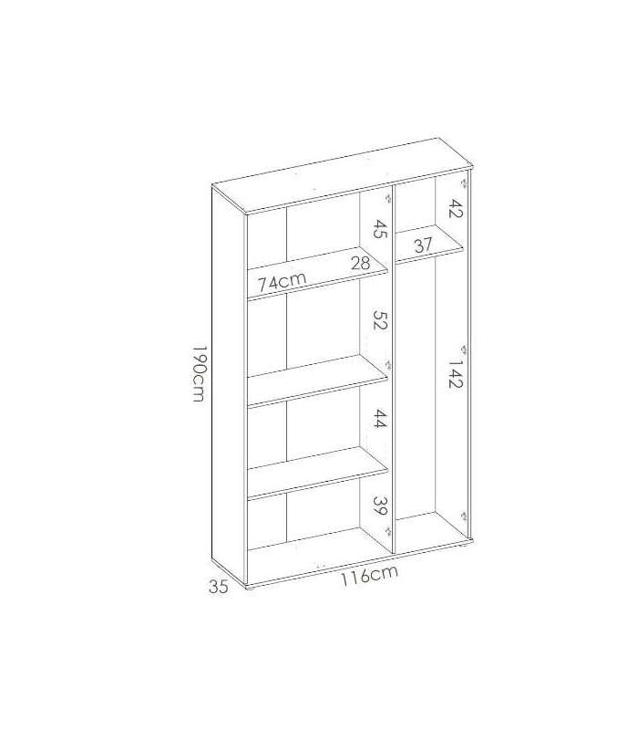 DKT Lavadero Armario multiusos en acabado blanco 3 puertas 116